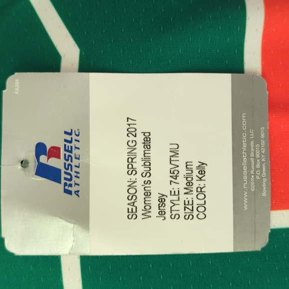 NWT Russell Athletics Rattlers Sublimated Dri-Power #17 Jersey M Green - Picture 4 of 16